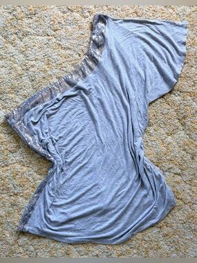 Silver Sequin One Shoulder Top